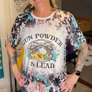 Brand new made to order faux bleached t shirt